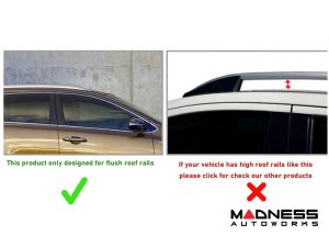 Alfa Romeo Stelvio Roof Rack Cross Bars - for models w/ factory roof rails - Black - StarLock